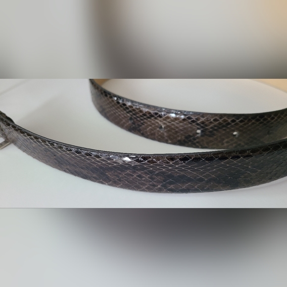 Anne Klein Reptile‎ Genuine Leather Belt with Shinny Spots XL - Picture 5 of 9